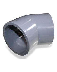Elbow 45deg PVC 125mm 2x stick-on sleeve PN16