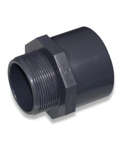 Adapter nipple 63/75 x 2"m PVC PN16 with octagon