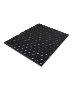 Plate  8-400x300 HDPE black with nubbed surface