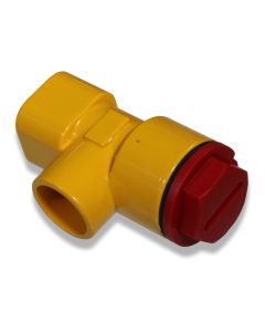 T-piece with plug 3/4" for square pipe