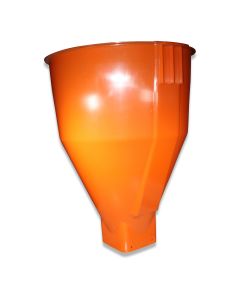 Top part f/hopper plastic 140L orange f/AM