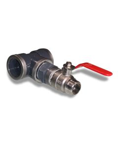 Valve stop 1" with connection material PVC