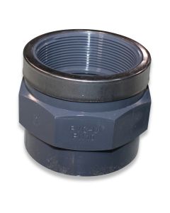Adapter socket reinforced 75id x 2 1/2"f w/octagon PVC NP10