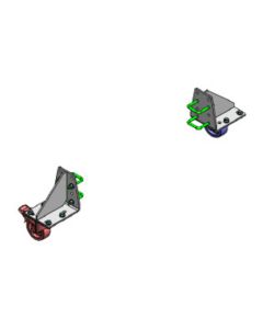 Roller pair moveable in all direction incl bracket & fix cpl