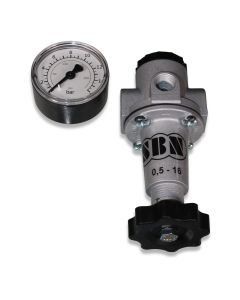 Pressure regulator 3/8" f/compressed air 0-16bar w/manometer