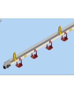 Drinker10' 4@30"4071 22mm w/lg cup/alum rail/5std hangers f/
