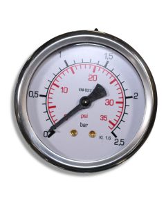 Manometer 0-2.5 bar 1/4" rear connection