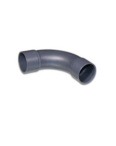 Bend 90deg PVC 50mm 2x stick-on sleeve PN10