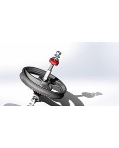 Corner wheel DR1500 cast iron w/bearing+shaft f/PA6 corner