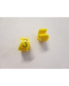 Cable noticeable clip 2-4 yellow/black 3   diameter 4-10mm