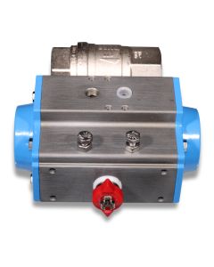 Ball valve 1", 2/2-ways,brass nickel plat w/pn. rotary drive