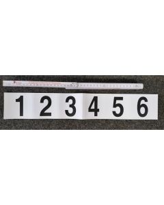 Sticker set numbers 1 - 6 each 74x74mm
