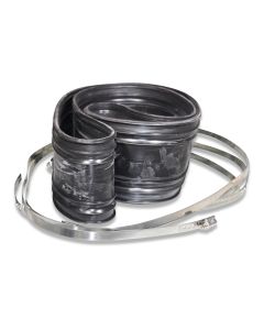 Packing f/exhaust air chimney D650/50 black incl pipe clamps