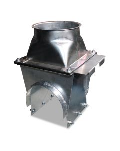 Branch piece with shutter and clinch flange dia150 K150