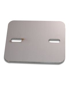 Reinforcement plate for top piece of toothed rack