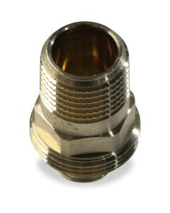 Transition piece brass f/clamp ring connector 1/2" m 20x2mm