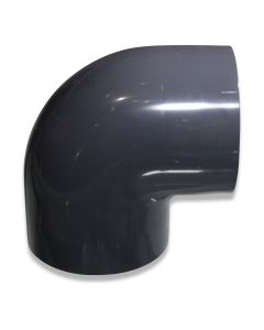 Elbow 90deg PVC 110mm 2x stick-on sleeve PN16