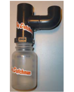 Measuring cup for fluid flow measurement at drinking nipples