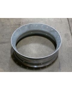 Hopper outlet collar f/bin 12' 16"opn 24hole 10ga GI