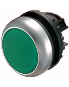 Push button front M22 green M22-D-G