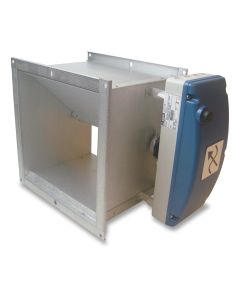 Discharge funnel FW 99-B with distributing flap and motor