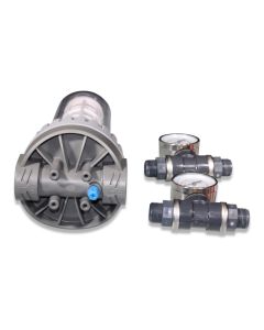 Water filter 3/4" standard w/connection material & manometer