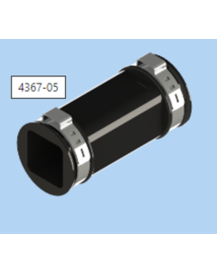 TUBE CONNECTOR WITH (2) CRIMP-RINGS, F/22MMX22MM