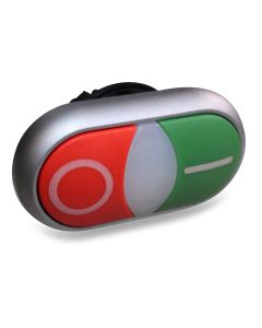 Double push button front M22 0/1 M22-DDL-GR-X1/X0