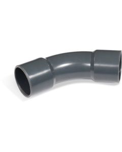 Bend 45deg PVC 32mm 2x stick-on sleeve PN10
