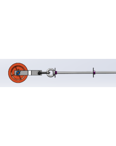 Idler roller 105mm cpl with threaded rod for DR