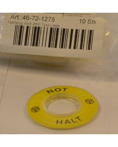 Sign D60/Emergency Stop Device German