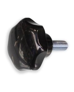 Star knob black M8x20 plast/galv