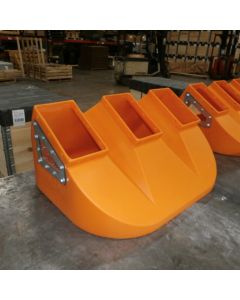 BOOT,TRANSFER,TRIPLE,30DEG,22",PLASTIC,ORANGE W/WINDOW