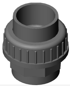Screw union 40-40 PVC NP16