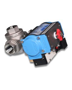 T-ball valve 3/4" right SST 24V 50Hz with pneum. drive