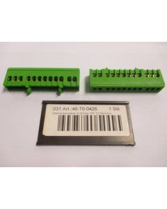 Distribution block Yellow/Green PE 12 clip