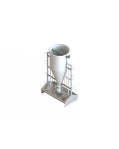 Finishing feeder for swine w/ external adjustment sst 304
