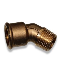 Elbow 45° brass 1/2" m/fm