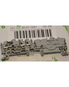 3-Conductor earth terminal block 2.5m²m w/diode grey