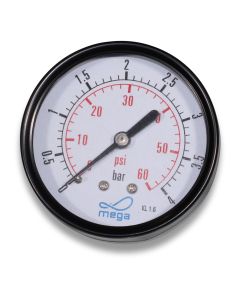 Manometer 0- 4 rear connection 1/4" with marking indicator
