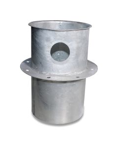 Inflow pipe galv w/flange D150  f/silo roof