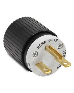 PLUG 15A 250V 2 POLE STRAIGHT BLADE