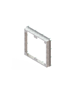 Frame for exhaust FF063 L=100mm galv cpl unassembled