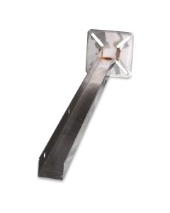 End profile SST with bottom plate for plastic panel 51mm