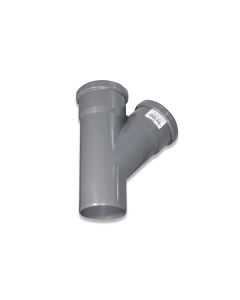 T-piece 75x75x75 45deg PVC 2 x socket end