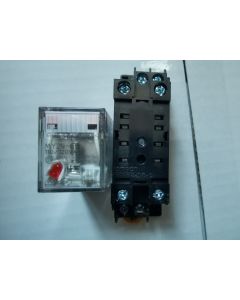 Relay 2-pole LED 220/240V MY2N 220/240V with base