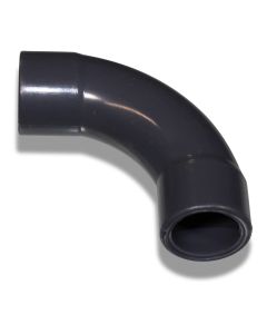 Bend 90deg PVC 20mm 2x stick-on sleeve NP16