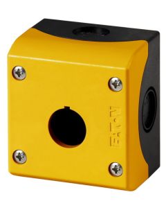 Built-on housing IP67 for 1xM22 yellow