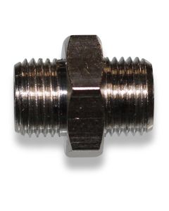 Hexagon nipple 1/8" nickel-plated