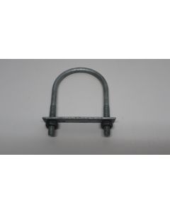 U-BOLT,1/4-20,2"ID,GALV,W/NUTS&PLATE